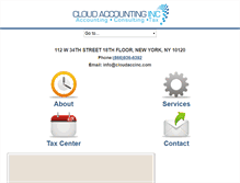 Tablet Screenshot of cloudaccinc.com